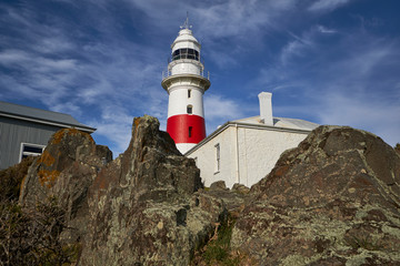 Fototapeta na wymiar The lighthouse at South Head, Launceston, Tasmania