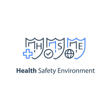 HSE concept, health safety environment, occupational safety and health administration