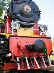 Old soviet steam locomotive