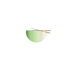 Icon of sushi rolls, chopsticks, the wok. Vector icon. Icon for the site.