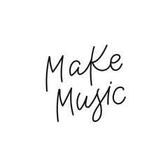 Make music calligraphy quote lettering