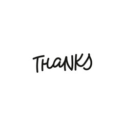 Thanks calligraphy quote lettering