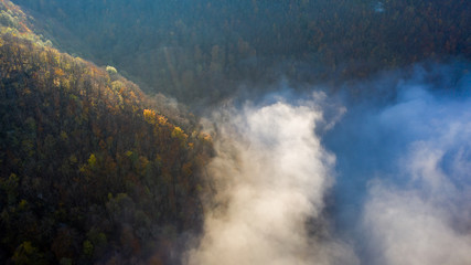 Herbst auf der Schwäbischen Alb - Luftaufnahme