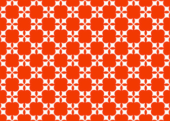 Seamless geometric pattern design illustration. In red, white colors.