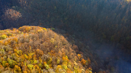 Herbst auf der Schwäbischen Alb - Luftaufnahme