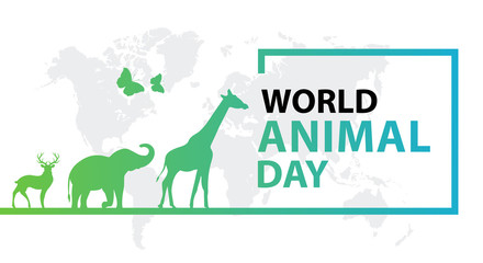 World Animal Day. Vector illustration.