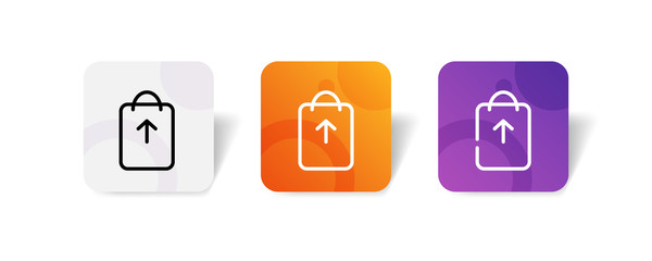 out / remove from shopping bag line / outline icon style