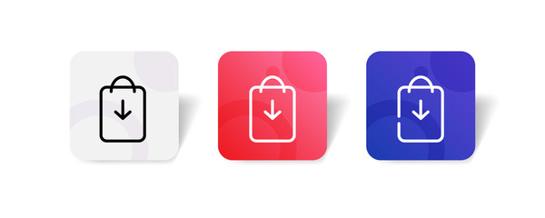 add to shopping bag icon line 