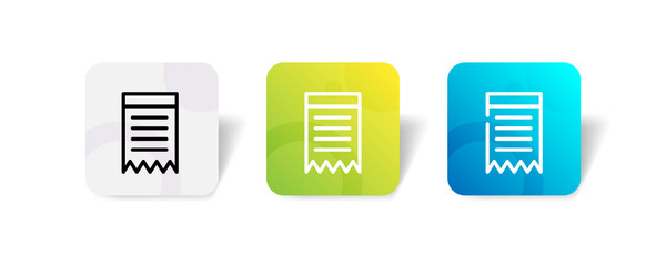 invoice line / outline icon style
