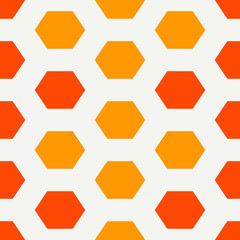 Contemporary honeycomb geometric pattern. Repeated hexagon ornament. Modern mosaic tiles. Seamless surface print