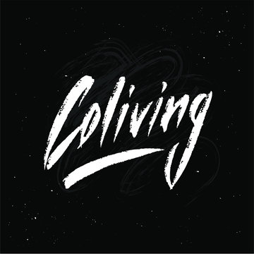Coliving logo, hand drawn word