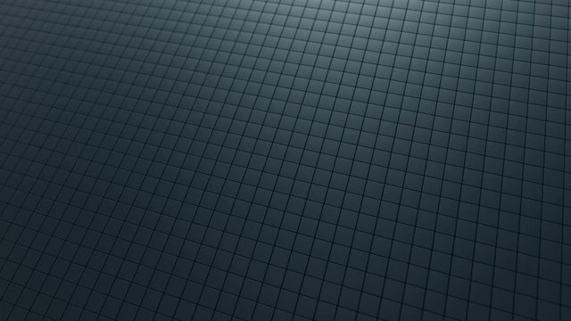 Abstract wave background with a black moving cubic surface. Geometric concept with random boxes or columns. Motion design template. Seamless loop 4k 3d render. Technology composition. Radial ripple.