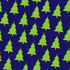 Abstract christmas tree. Winter backdrop. Fir-tree blue background. Triangle pattern. Winter season. Vector flat illustration. Christmas concept. Winter holiday background. Flat design style.