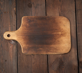 very old empty wooden rectangular cutting board