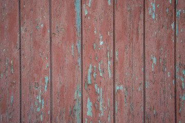 Interior Design - red wooden wall, old wooden board texture, grunge background