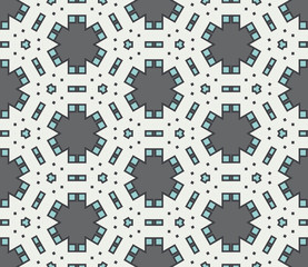 Abstract geometric seamless pattern.  Ornamental geometrical background. Mosaic, tail. Wrapping paper. Vector illustration.          