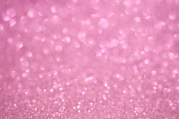 Beautiful Abstract Sparkle Glitter Lights Background. Soft Pale Pink Lilac Silver. Shine Bokeh Effect. For party, holidays, celebration.