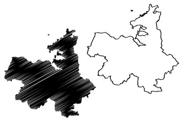 Sligo County Council (Republic of Ireland, Counties of Ireland) map vector illustration, scribble sketch Sligo map..