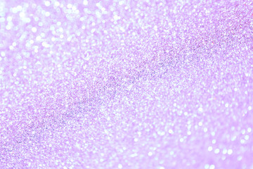 Beautiful Abstract Sparkle Glitter Lights Background. Soft Pale Pink Lilac Silver. Shine Bokeh Effect. For party, holidays, celebration.