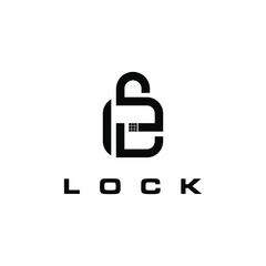 Obraz premium Initial letter S logo that forms a padlock.