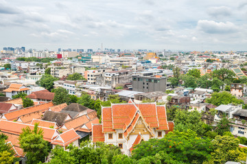 panoramic view of downtonw bangkok, thailand