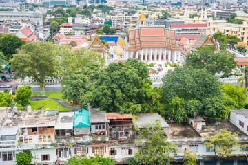 Fototapeta premium panoramic view of downtonw bangkok, thailand