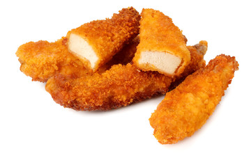 Chicken nuggets isolated on white background. fast food