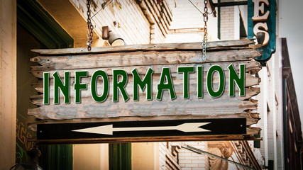 Obraz premium Street Sign to Information