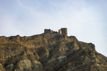 Fototapeta na wymiar Qsnis tsikhe or castle in Mukhrani/Ksani