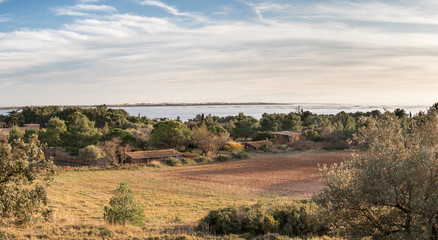 Fototapeta premium Vue sur l'étang de Leucate