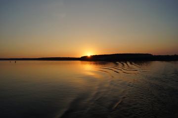 sunset on the lake
