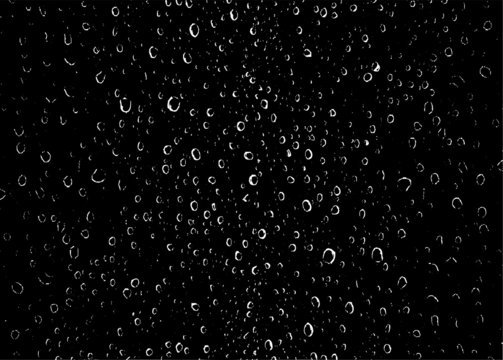 Small water drops texture vector. Rainy window overlay texture. Rain on glass background. Abstract halftone textured effect. Vector Illustration. EPS10.
