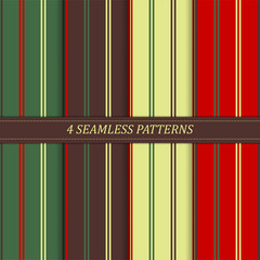 Set of patterns of vertical stripes.