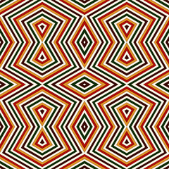 Seamless pattern in Christmas traditional colors. Bright ornamental abstract background. Ethnic and tribal motifs.
