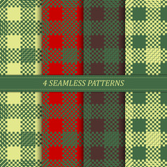 Set of 4 seamless patterns.