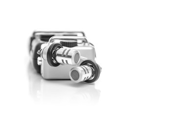 Audio recorder isolated on a white background.
