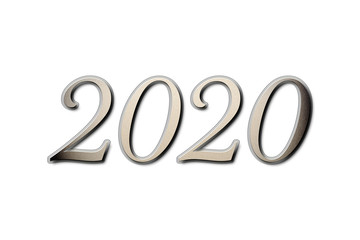 new year text 2020 , font 2020 