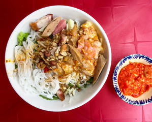 Vietnamese traditional noodle with fish sauce