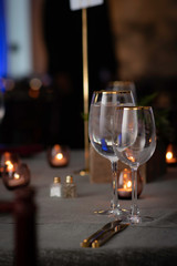 Table Setup with Tealights