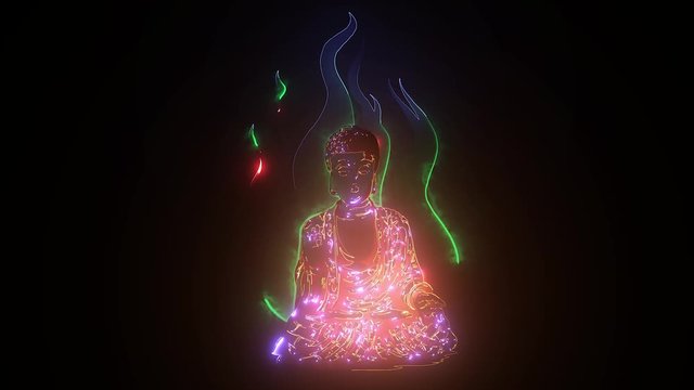 Meditation Aura Buddha Video Animation