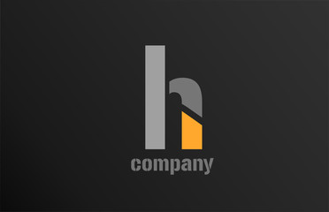 letter h alphabet icon logo shape for business company design