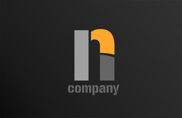 letter n alphabet icon logo shape for business company design