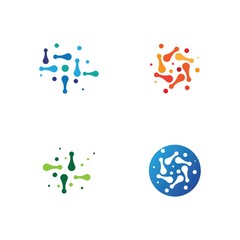 Molecule logo template vector icon