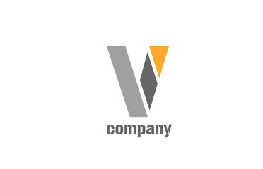 letter v alphabet icon logo shape for business company design