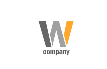 letter w alphabet icon logo shape for business company design