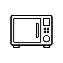 microwave - kitchen appliances icon vector design template