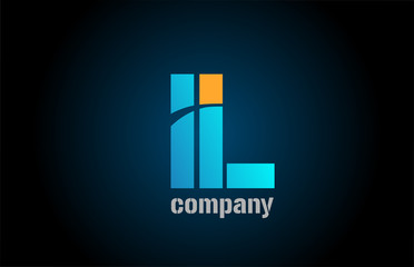 Fototapeta premium letter l alphabet icon logo shape for business company design