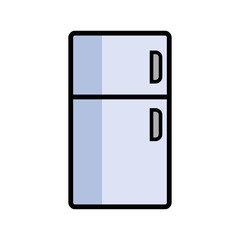 refrigerator - kitchen appliances icon vector design template