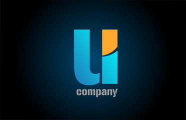 letter u alphabet icon logo shape for business company design