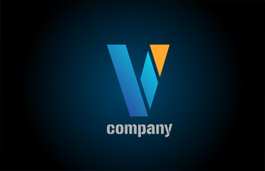letter v alphabet icon logo shape for business company design